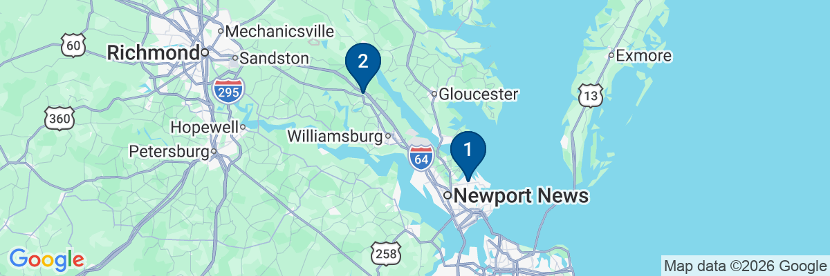 Map showing facility locations