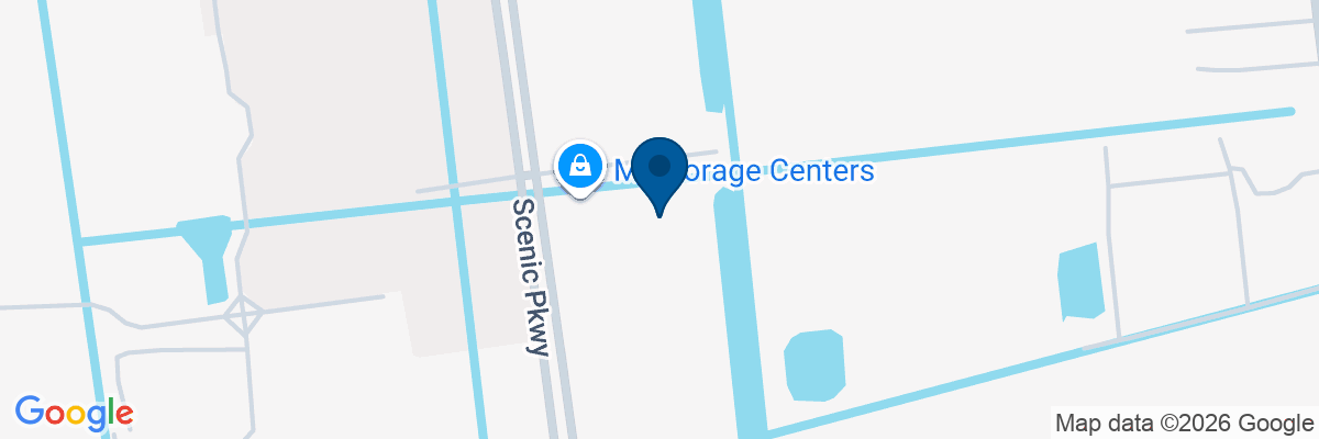 Map showing facility locations