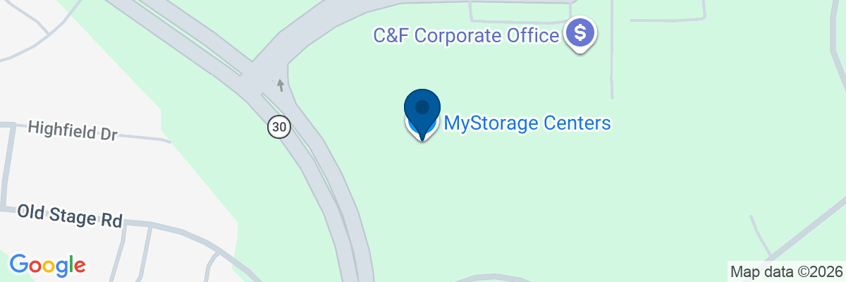 Map showing facility locations